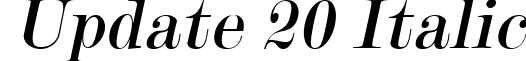 Update 20 Italic font - update20italic.ttf