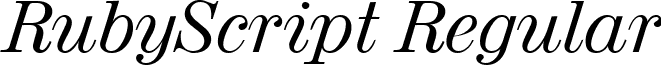 RubyScript Regular font - rubys.ttf