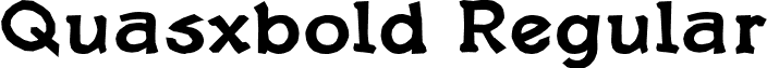 Quasxbold Regular font - quasxbold.ttf