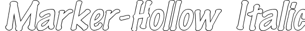 Marker-Hollow Italic font - marker-hollowitalic.ttf