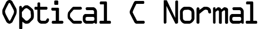 Optical C Normal font - opticalcnormal.ttf