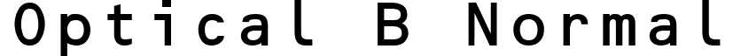 Optical B Normal font - opticalbnormal.ttf