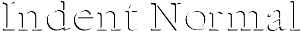 Indent Normal font - indentnormal.ttf