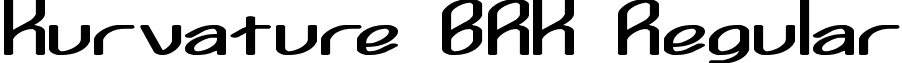 Kurvature BRK Regular font - kurvature-brk-.ttf