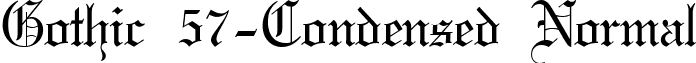 Gothic 57-Condensed Normal font - gothic57-condensednormal.ttf