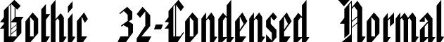 Gothic 32-Condensed Normal font - gothic32-condensednormal.ttf