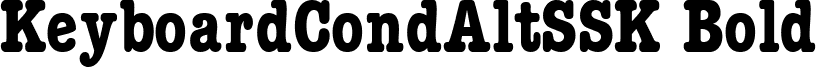 KeyboardCondAltSSK Bold font - keyboardcondaltsskbold.ttf