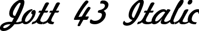 Jott 43 Italic font - jott43italic.ttf