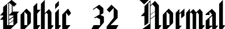 Gothic 32 Normal font - gothic32normal.ttf