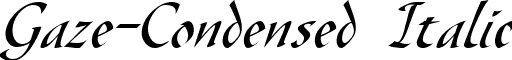 Gaze-Condensed Italic font - gaze-condenseditalic.ttf