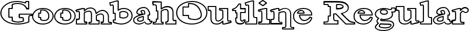 GoombahOutline Regular font - goombahoutline.ttf