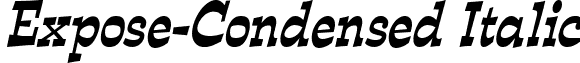 Expose-Condensed Italic font - expose-condenseditalic.ttf