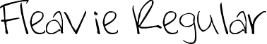 Fleavie Regular font - fleavie.ttf