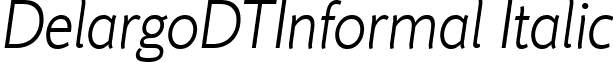 DelargoDTInformal Italic font - delargodtinformallightitalic.ttf