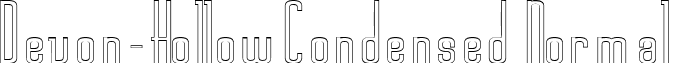 Devon-HollowCondensed Normal font - devon-hollowcondensednormal.ttf