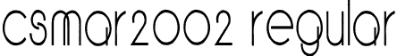 CSMar2002 Regular font - csmar2002.ttf
