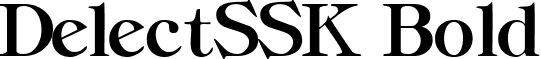 DelectSSK Bold font - delectsskbold.ttf