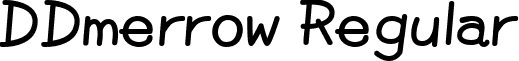 DDmerrow Regular font - DDmerrow.ttf