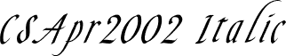 CSApr2002 Italic font - csapr2002.ttf