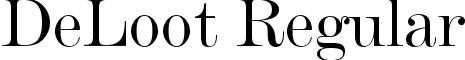 DeLoot Regular font - deloot.ttf