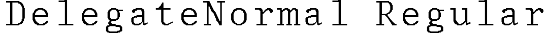 DelegateNormal Regular font - delegatenormal.ttf