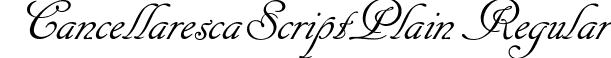 CancellarescaScriptPlain Regular font - calligraphic-inkcancellarescascriptplain-regular.ttf