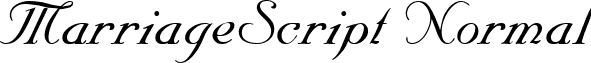 MarriageScript Normal font - marriagescript.ttf