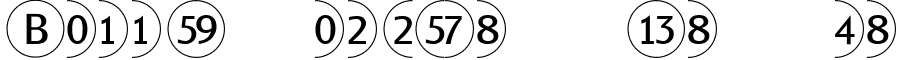 BulletNumbers Sans Pos font - bulletnumberssanspospdf.incomplete.ttf