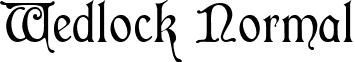 Wedlock Normal font - wedlocknormal.ttf