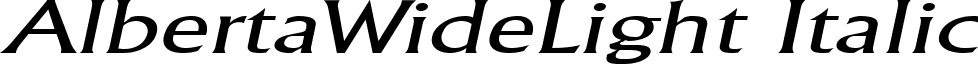 AlbertaWideLight Italic font - albertawidelightitalic.ttf