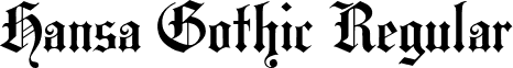Hansa Gothic Regular font - hansagothic.ttf