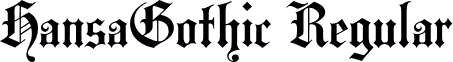 HansaGothic Regular font - HansaGothic-Regular.otf