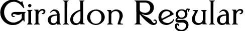Giraldon Regular font - Giraldon-Normal.otf