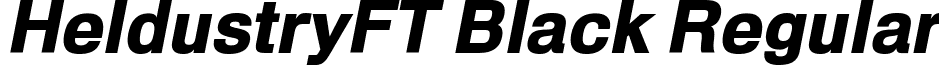 HeldustryFT Black Regular font - heldustryftblackitalic.ttf