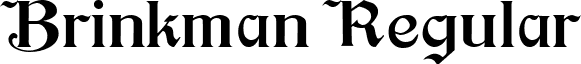 Brinkman Regular font - brinkman.ttf