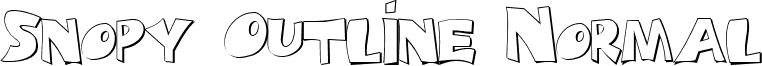 Snopy Outline Normal font - snopyoutline.ttf