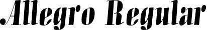 Allegro Regular font - allegro-regular.ttf