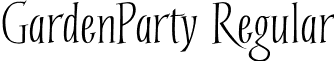 GardenParty Regular font - gardenpartyregular.ttf