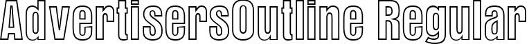 AdvertisersOutline Regular font - advertisersoutline-regular.ttf