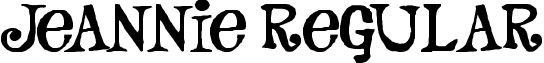 Jeannie Regular font - jeannie.ttf