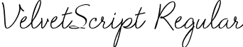 VelvetScript Regular font - velvetscriptregular.ttf