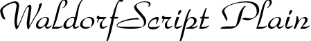 WaldorfScript Plain font - waldorfscriptplain.ttf