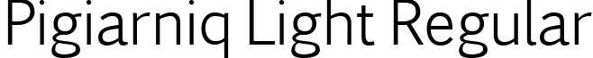 Pigiarniq Light Regular font - pigiarniqlight.ttf