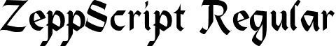 ZeppScript Regular font - zeppscript.ttf