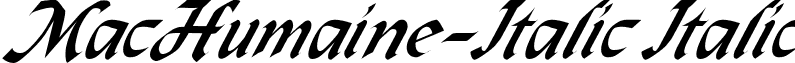 MacHumaine-Italic Italic font - machumaineitalic.ttf