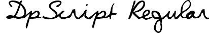 DpScript Regular font - dpscript.ttf