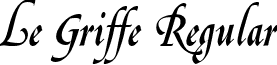 Le Griffe Regular font - legriffeplain.ttf