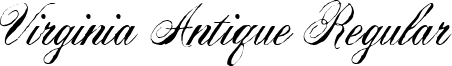 Virginia Antique Regular font - virginiaantique.ttf