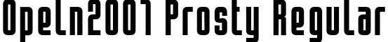 Opeln2001 Prosty Regular font - opeln2001prosty.ttf