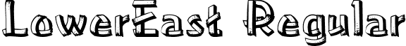 LowerEast Regular font - lowereast.ttf